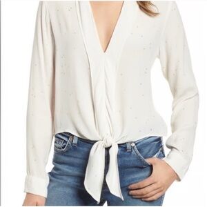 Rails Ava stars tie front blouse